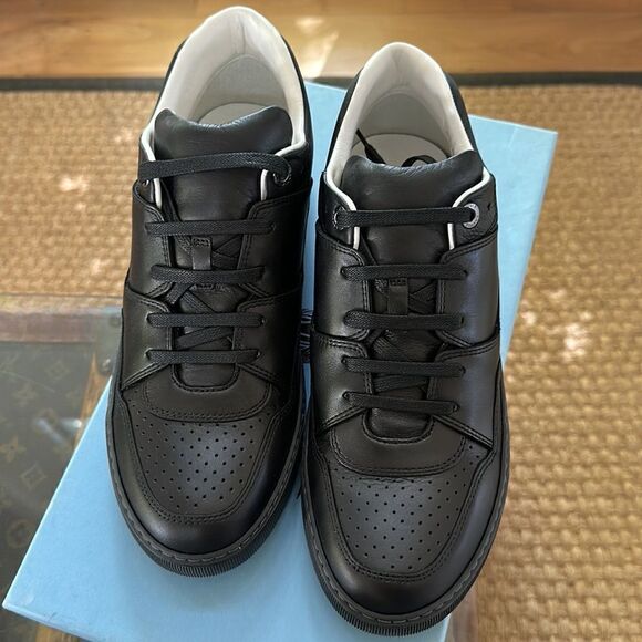 LAVIN PARIS MENS BLACK MID TOP SNEAKER SZ 6 - Picture 6 of 10